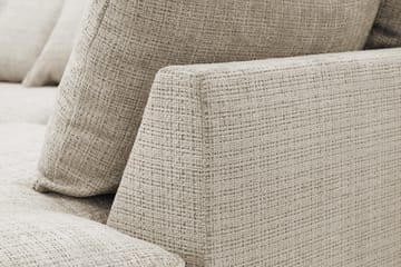 Rossita Lyx 4-seters Høyrevendt L-formet Extra Dyp Sjeselongsofa i Chenille - Beige Chenille - Møbler - Sofaer - Sofaer med sjeselong - 4 seters sofa med divan