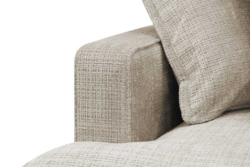 Rossita Lyx 4-seters Høyrevendt L-formet Extra Dyp Sjeselongsofa i Chenille - Beige Chenille - Møbler - Sofaer - Sofaer med sjeselong - 4 seters sofa med divan