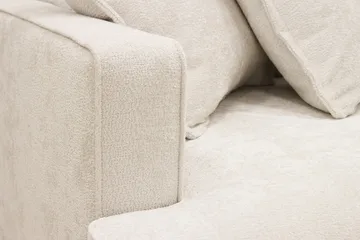 Rossita Lyx 4-seters Høyrevendt L-formet Extra Dyp Sjeselongsofa i Chenille - Beige Chenille - Møbler - Sofaer - Sofaer med sjeselong - 4 seters sofa med divan