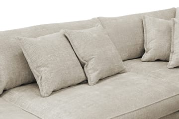 Rossita Lyx 4-seters Høyrevendt L-formet Extra Dyp Sjeselongsofa i Chenille - Beige Chenille - Møbler - Sofaer - Sofaer med sjeselong - 4 seters sofa med divan