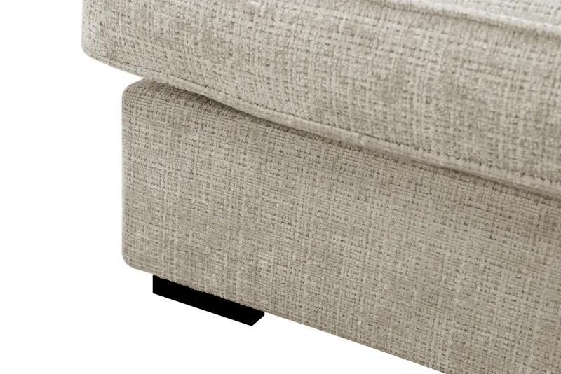 Rossita Lyx 4-seters Høyrevendt L-formet Extra Dyp Sjeselongsofa i Chenille - Beige Chenille - Møbler - Sofaer - Sofaer med sjeselong - 4 seters sofa med divan