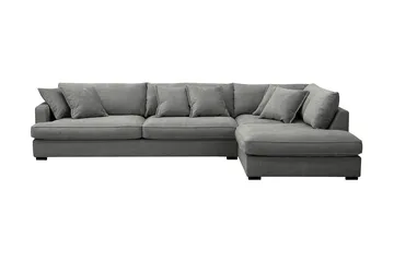 Rossita Lyx 4-seters Høyrevendt L-formet Extra Dyp Sjeselongsofa i Chenille