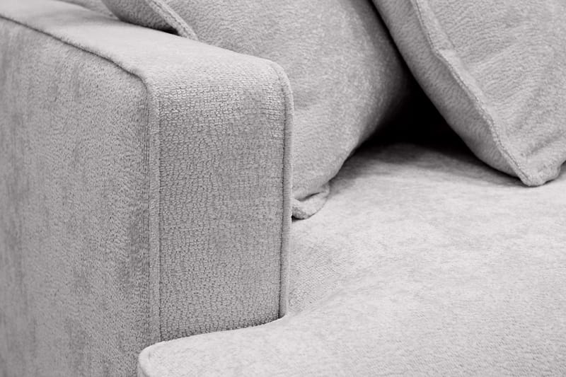 Rossita Lyx 4-seters Høyrevendt L-formet Extra Dyp Sjeselongsofa i Chenille - Grå Chenille - Møbler - Sofaer - Sofaer med sjeselong - 4 seters sofa med divan