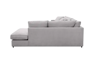 Rossita Lyx 4-seters Høyrevendt L-formet Extra Dyp Sjeselongsofa i Chenille - Grå Chenille - Møbler - Sofaer - Sofaer med sjeselong - 4 seters sofa med divan