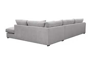 Rossita Lyx 4-seters Høyrevendt L-formet Extra Dyp Sjeselongsofa i Chenille - Grå Chenille - Møbler - Sofaer - Sofaer med sjeselong - 4 seters sofa med divan