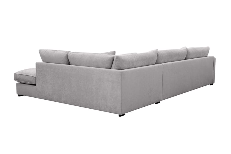 Rossita Lyx 4-seters Høyrevendt L-formet Extra Dyp Sjeselongsofa i Chenille - Grå Chenille - Møbler - Sofaer - Sofaer med sjeselong - 4 seters sofa med divan