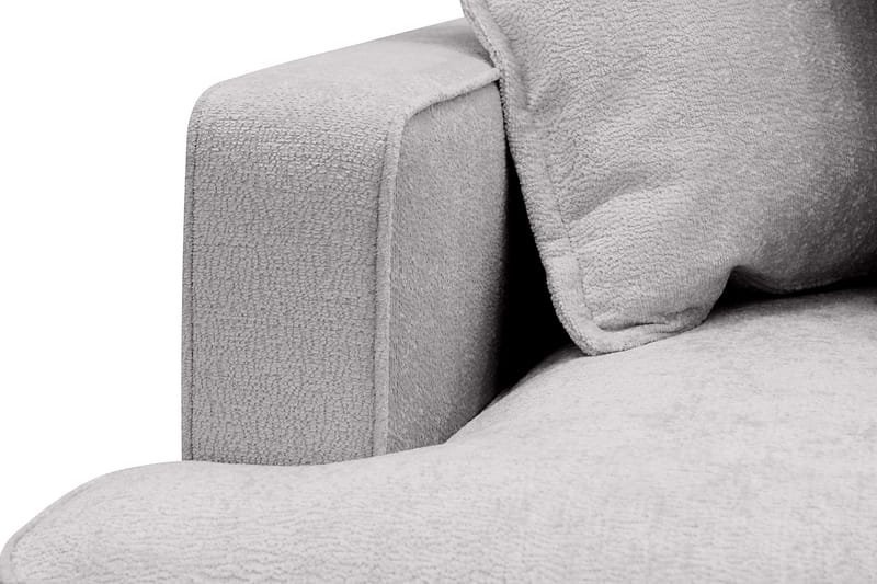 Rossita Lyx 4-seters Høyrevendt L-formet Extra Dyp Sjeselongsofa i Chenille - Grå Chenille - Møbler - Sofaer - Sofaer med sjeselong - 4 seters sofa med divan