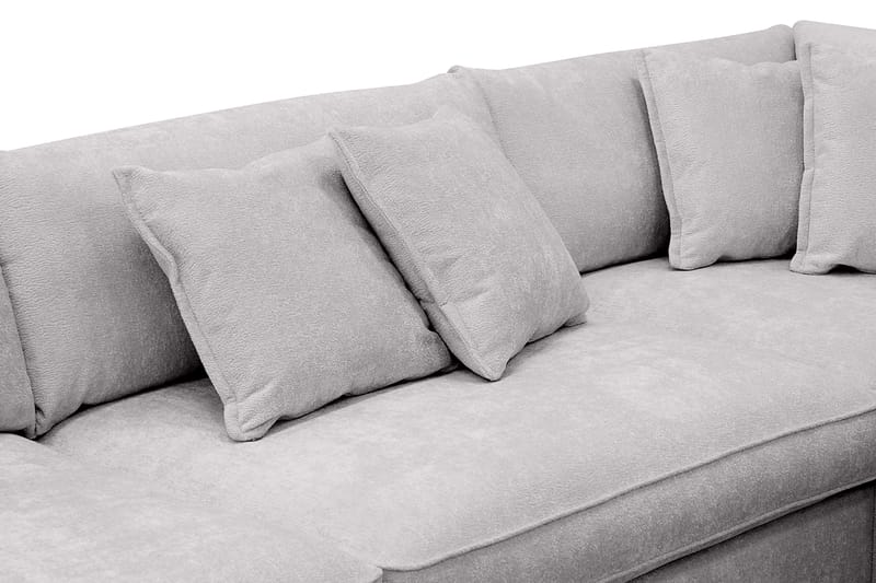 Rossita Lyx 4-seters Høyrevendt L-formet Extra Dyp Sjeselongsofa i Chenille - Grå Chenille - Møbler - Sofaer - Sofaer med sjeselong - 4 seters sofa med divan