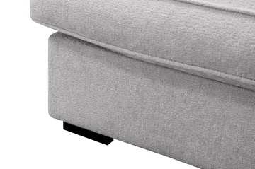Rossita Lyx 4-seters Høyrevendt L-formet Extra Dyp Sjeselongsofa i Chenille - Grå Chenille - Møbler - Sofaer - Sofaer med sjeselong - 4 seters sofa med divan