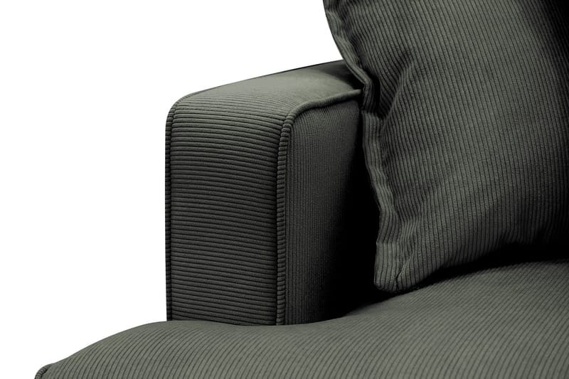 Rossita Lyx 4-seters Høyrevendt L-formet Extra Dyp Sjeselongsofa i Manchester - Mørk grønn Kordfløyel - Møbler - Sofaer - Sofaer med sjeselong - 4 seters sofa med divan