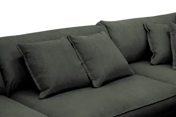 Rossita Lyx 4-seters Høyrevendt L-formet Extra Dyp Sjeselongsofa i Manchester - Mørk grønn Kordfløyel - Møbler - Sofaer - Sofaer med sjeselong - 4 seters sofa med divan