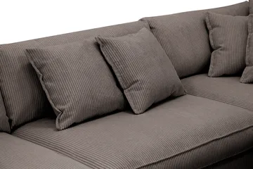 Rossita Lyx 4-seters Høyrevendt L-formet Extra Dyp Sjeselongsofa i Manchester - Mørkegrå - Møbler - Sofaer - Sofaer med sjeselong - 4 seters sofa med divan