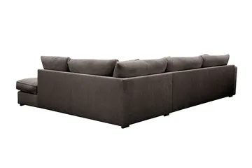 Rossita Lyx 4-seters Høyrevendt L-formet Extra Dyp Sjeselongsofa i Manchester - Mørkegrå - Møbler - Sofaer - Sofaer med sjeselong - 4 seters sofa med divan