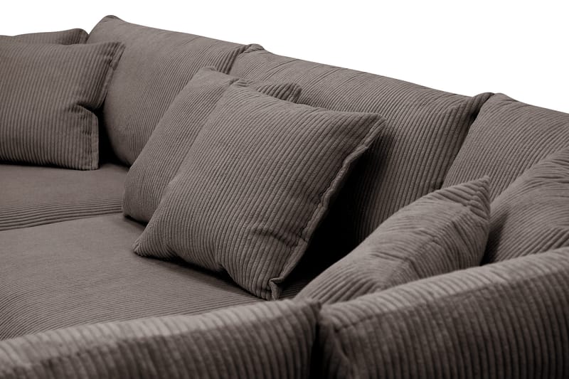 Rossita Lyx 4-seters Høyrevendt L-formet Extra Dyp Sjeselongsofa i Manchester - Mørkegrå - Møbler - Sofaer - Sofaer med sjeselong - 4 seters sofa med divan