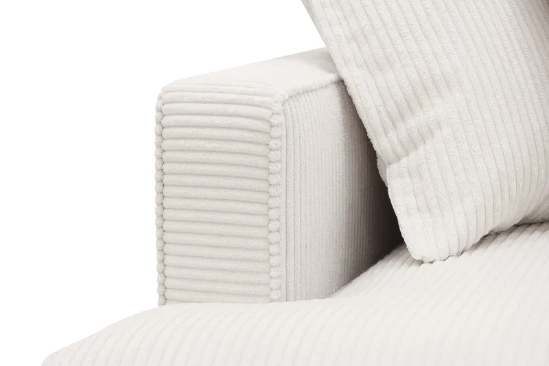 Rossita Lyx 4-seters Høyrevendt L-formet Extra Dyp Sjeselongsofa i Manchester - Offwhite - Møbler - Sofaer - Sofaer med sjeselong - 4 seters sofa med divan
