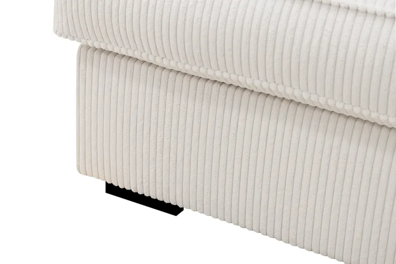 Rossita Lyx 4-seters Høyrevendt L-formet Extra Dyp Sjeselongsofa i Manchester - Offwhite - Møbler - Sofaer - Sofaer med sjeselong - 4 seters sofa med divan