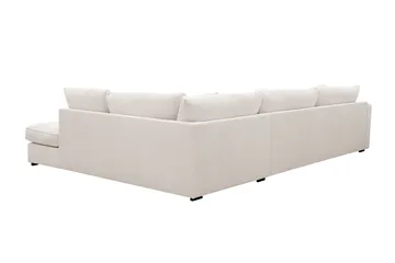 Rossita Lyx 4-seters Høyrevendt L-formet Extra Dyp Sjeselongsofa i Manchester - Offwhite - Møbler - Sofaer - Sofaer med sjeselong - 4 seters sofa med divan