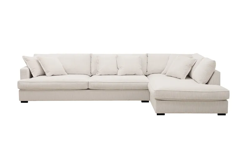 Rossita Lyx 4-seters Høyrevendt L-formet Extra Dyp Sjeselongsofa i Manchester, Offwhite