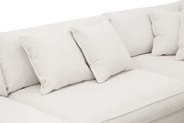 Rossita Lyx 4-seters Høyrevendt L-formet Extra Dyp Sjeselongsofa i Manchester - Offwhite - Møbler - Sofaer - Sofaer med sjeselong - 4 seters sofa med divan