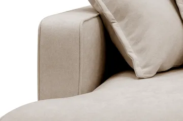 Rossita Lyx 4-seters Høyrevendt L-formet Extra Dyp Sjeselongsofa i Stoff - Beige Stoff - Møbler - Sofaer - Sofaer med sjeselong - 4 seters sofa med divan