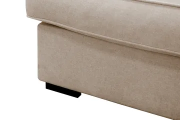 Rossita Lyx 4-seters Høyrevendt L-formet Extra Dyp Sjeselongsofa i Stoff - Beige Stoff - Møbler - Sofaer - Sofaer med sjeselong - 4 seters sofa med divan