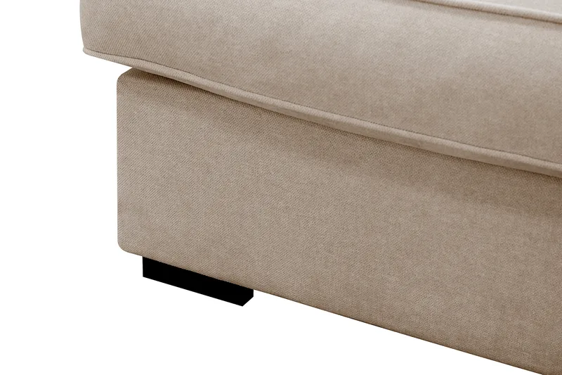 Rossita Lyx 4-seters Høyrevendt L-formet Extra Dyp Sjeselongsofa i Stoff - Beige Stoff - Møbler - Sofaer - Sofaer med sjeselong - 4 seters sofa med divan