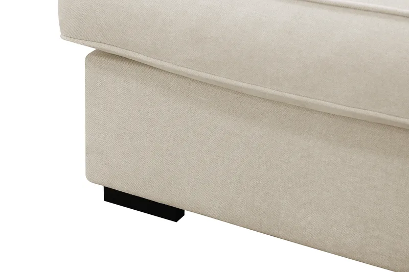 Rossita Lyx 4-seters Høyrevendt L-formet Extra Dyp Sjeselongsofa i Stoff - Beige Stoff - Møbler - Sofaer - Sofaer med sjeselong - 4 seters sofa med divan