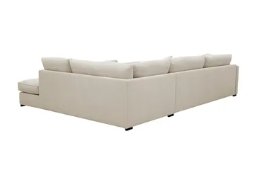 Rossita Lyx 4-seters Høyrevendt L-formet Extra Dyp Sjeselongsofa i Stoff - Beige Stoff - Møbler - Sofaer - Sofaer med sjeselong - 4 seters sofa med divan