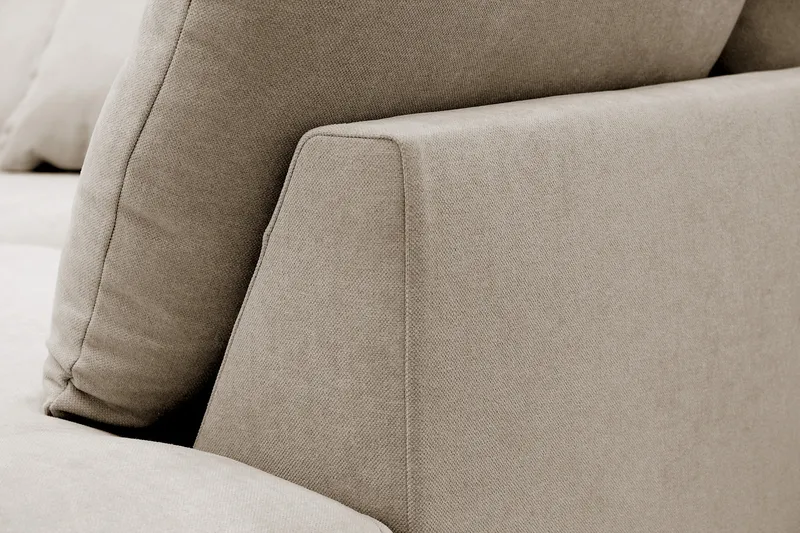 Rossita Lyx 4-seters Høyrevendt L-formet Extra Dyp Sjeselongsofa i Stoff - Brun Stoff - Møbler - Sofaer - Sofaer med sjeselong - 4 seters sofa med divan