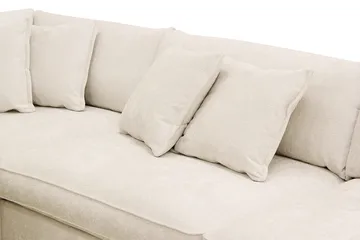 Rossita Lyx 4-seters Venstrevendt L-formet Extra Dyp Sjeselongsofa i Chenille - Beige Chenille - Møbler - Sofaer - Sofaer med sjeselong - 4 seters sofa med divan