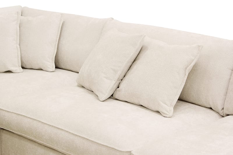 Rossita Lyx 4-seters Venstrevendt L-formet Extra Dyp Sjeselongsofa i Chenille - Beige Chenille - Møbler - Sofaer - Sofaer med sjeselong - 4 seters sofa med divan