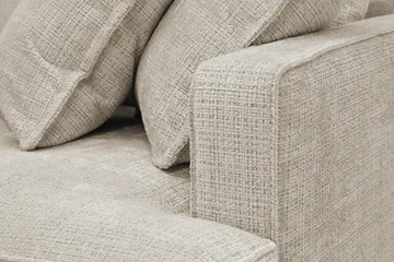 Rossita Lyx 4-seters Venstrevendt L-formet Extra Dyp Sjeselongsofa i Chenille - Beige Chenille - Møbler - Sofaer - Sofaer med sjeselong - 4 seters sofa med divan