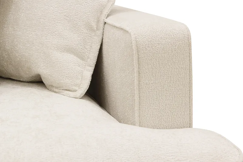 Rossita Lyx 4-seters Venstrevendt L-formet Extra Dyp Sjeselongsofa i Chenille - Beige Chenille - Møbler - Sofaer - Sofaer med sjeselong - 4 seters sofa med divan