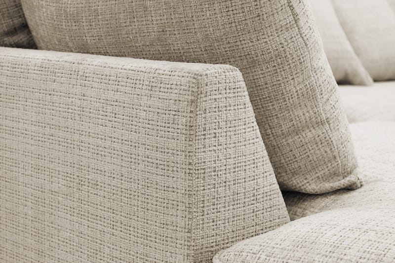 Rossita Lyx 4-seters Venstrevendt L-formet Extra Dyp Sjeselongsofa i Chenille - Beige Chenille - Møbler - Sofaer - Sofaer med sjeselong - 4 seters sofa med divan