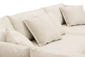 Rossita Lyx 4-seters Venstrevendt L-formet Extra Dyp Sjeselongsofa i Chenille - Beige Chenille - Møbler - Sofaer - Sofaer med sjeselong - 4 seters sofa med divan