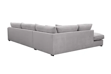 Rossita Lyx 4-seters Venstrevendt L-formet Extra Dyp Sjeselongsofa i Chenille - Grå Chenille - Møbler - Sofaer - Sofaer med sjeselong - 4 seters sofa med divan
