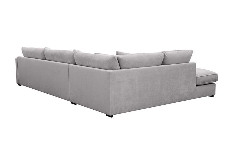 Rossita Lyx 4-seters Venstrevendt L-formet Extra Dyp Sjeselongsofa i Chenille - Grå Chenille - Møbler - Sofaer - Sofaer med sjeselong - 4 seters sofa med divan