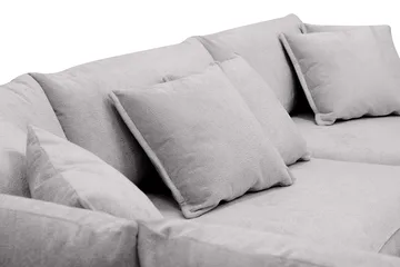 Rossita Lyx 4-seters Venstrevendt L-formet Extra Dyp Sjeselongsofa i Chenille - Grå Chenille - Møbler - Sofaer - Sofaer med sjeselong - 4 seters sofa med divan