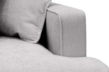 Rossita Lyx 4-seters Venstrevendt L-formet Extra Dyp Sjeselongsofa i Chenille - Grå Chenille - Møbler - Sofaer - Sofaer med sjeselong - 4 seters sofa med divan