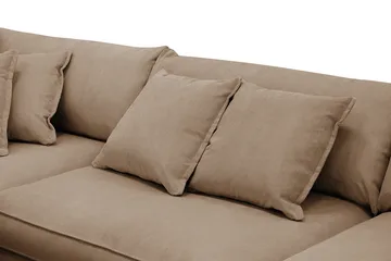 Rossita Lyx 4-seters Venstrevendt L-formet Extra Dyp Sjeselongsofa i Manchester - Brun Kordfløyel - Møbler - Sofaer - Sofaer med sjeselong - 4 seters sofa med divan