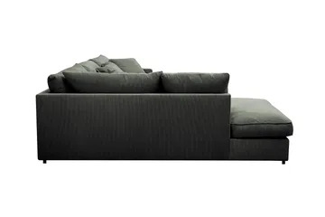 Rossita Lyx 4-seters Venstrevendt L-formet Extra Dyp Sjeselongsofa i Manchester - Mørk grønn Kordfløyel - Møbler - Sofaer - Sofaer med sjeselong - 4 seters sofa med divan