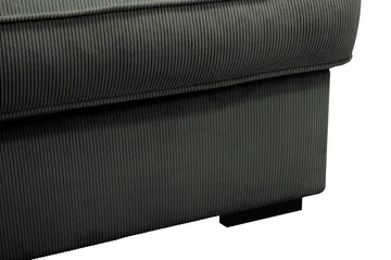Rossita Lyx 4-seters Venstrevendt L-formet Extra Dyp Sjeselongsofa i Manchester - Mørk grønn Kordfløyel - Møbler - Sofaer - Sofaer med sjeselong - 4 seters sofa med divan