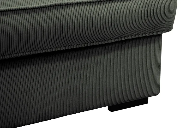 Rossita Lyx 4-seters Venstrevendt L-formet Extra Dyp Sjeselongsofa i Manchester - Mørk grønn Kordfløyel - Møbler - Sofaer - Sofaer med sjeselong - 4 seters sofa med divan