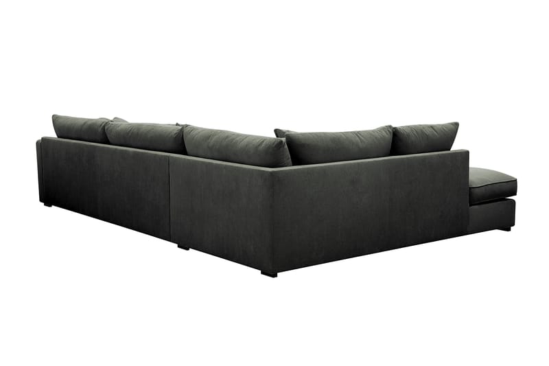Rossita Lyx 4-seters Venstrevendt L-formet Extra Dyp Sjeselongsofa i Manchester - Mørk grønn Kordfløyel - Møbler - Sofaer - Sofaer med sjeselong - 4 seters sofa med divan