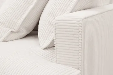 Rossita Lyx 4-seters Venstrevendt L-formet Extra Dyp Sjeselongsofa i Manchester - Offwhite - Møbler - Sofaer - Sofaer med sjeselong - 4 seters sofa med divan