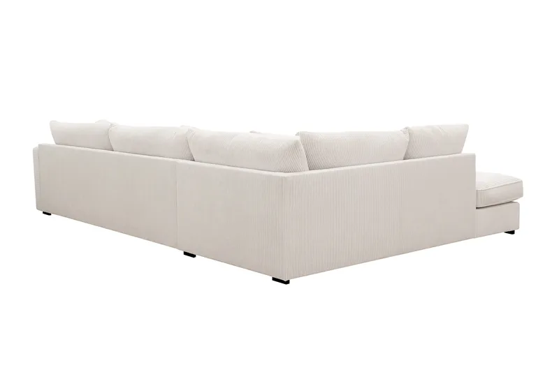 Rossita Lyx 4-seters Venstrevendt L-formet Extra Dyp Sjeselongsofa i Manchester - Offwhite - Møbler - Sofaer - Sofaer med sjeselong - 4 seters sofa med divan