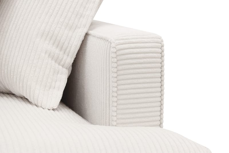 Rossita Lyx 4-seters Venstrevendt L-formet Extra Dyp Sjeselongsofa i Manchester - Offwhite - Møbler - Sofaer - Sofaer med sjeselong - 4 seters sofa med divan
