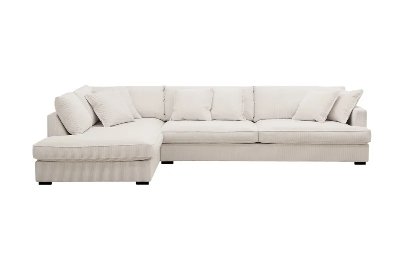 Rossita Lyx 4-seters Venstrevendt L-formet Extra Dyp Sjeselongsofa i Manchester, Offwhite