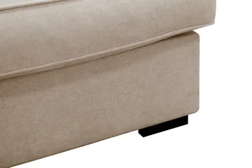 Rossita Lyx 4-seters Venstrevendt L-formet Extra Dyp Sjeselongsofa i Stoff - Beige Stoff - Møbler - Sofaer - Sofaer med sjeselong - 4 seters sofa med divan