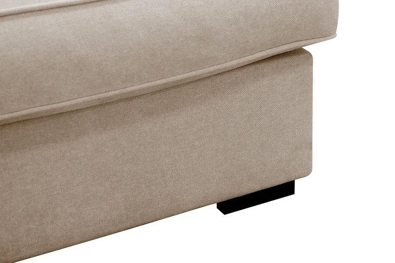 Rossita Lyx 4-seters Venstrevendt L-formet Extra Dyp Sjeselongsofa i Stoff - Beige Stoff - Møbler - Sofaer - Sofaer med sjeselong - 4 seters sofa med divan